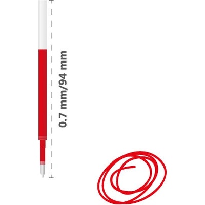 milan Náplň gelová milan Gel Touch 0,7 mm červená 446023