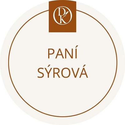 Davídkovo koření Etiketa Paní Sýrová béžová průměr 4,5 cm 1 ks