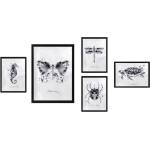 Wallity Картини в комплект от 5 бр. Butterfly - Wallity (364LUL1167)