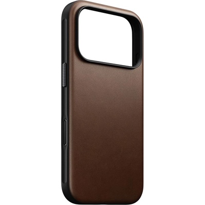 Nomad Кожен (естествена кожа) кейс с MagSafe за iPhone 17 Pro - Nomad Modern Leather MagSafe Case (тъмнокафяв) (NM014322858)