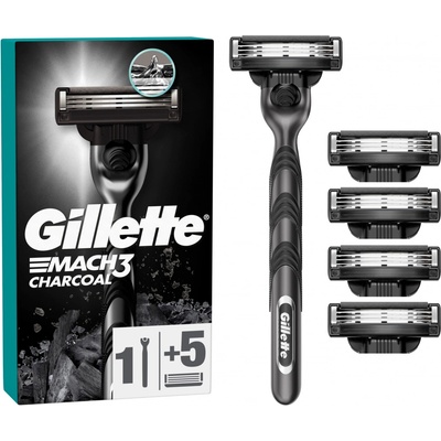 Gillette Mach3 Charcoal 5 ks