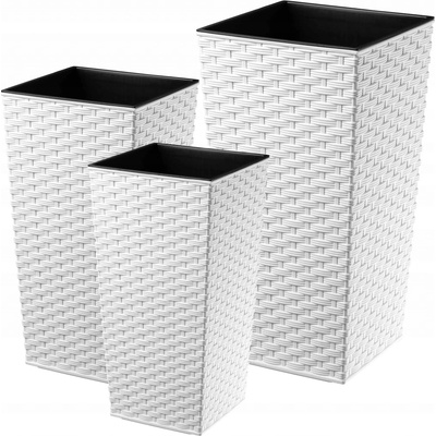 Kadax Kvetináč 29 x 29 x 57,5 cm plast biely