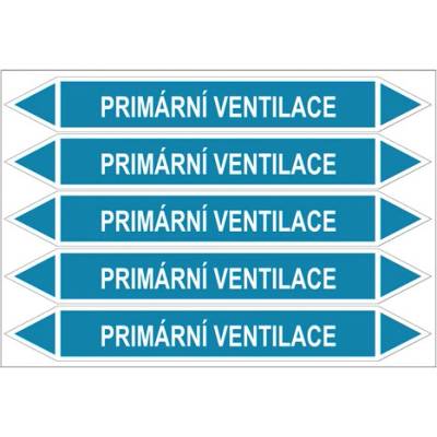 Značení potrubí, primární ventilace PZG 008511