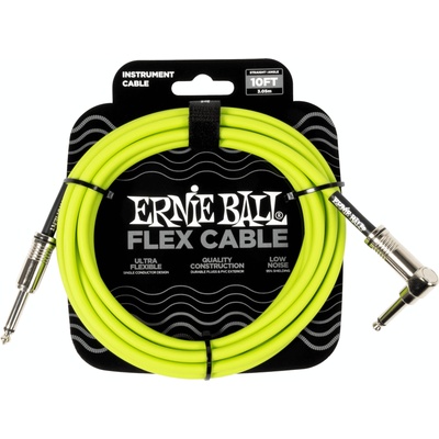 Ernie Ball Flex 3 m Директен - Ъглов Инструментален кабел (P06465)