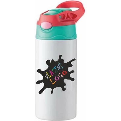 On-Design Dětská nerezová láhev bílá červená 360 ml