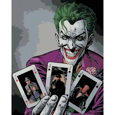 Zuty Joker a karty batman 40 x 50 cm vypnuté plátno na rám 8596530136255