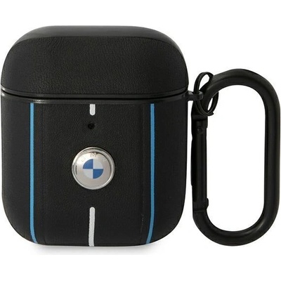 BMW Кейс BMW BMA222RVSK за AirPods 1/2, черен / черен, Leather Color Lines (BMW000594-0)