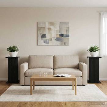 vidaXL Стойка за растения 2 pcs Черно 30, 5 x 30 x 60, 5 см (899783)
