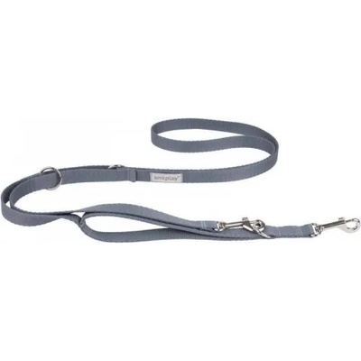 amiplay Lead SAMBA - повод за куче РАБОТЕН - СИВ, размер S - 100-200 х 1, 5 см - Полша - 278011