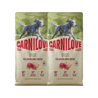 Carnilove True Fresh Dog Duck Junior Large 2 x 12 kg
