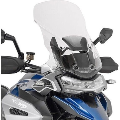 KAPPA plexi štít TRIUMPH TIGER 1200 GT/GT PRO 22-25, EXPLORER/RALLY EXPLORER 22-25, HUSQVARNA NORDEN 901 22-25, průhledný 57X38 cm (výška X šířka) vyšší o 12,5 cm oproti originálu