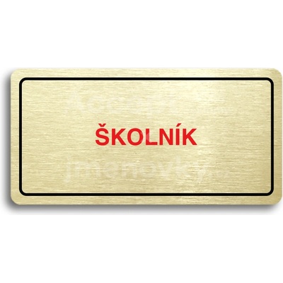 ACCEPT Piktogram ŠKOLNÍK - zlatá tabulka - barevný tisk
