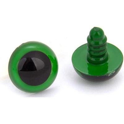 Oči bezpečnostní třpytivé zelené, 8 mm