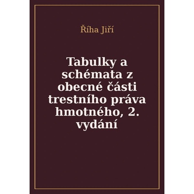 Tabulky a schémata z obecné části trestního práva hmotného, 2. vydání - Jiří Říha