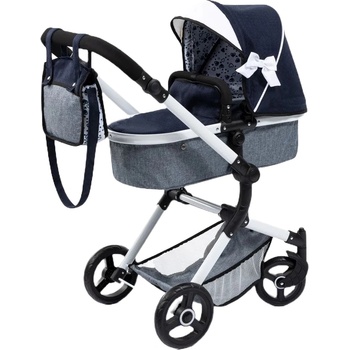 Bayer Design Трансформираща се количка за кукли Bayer - Nero Vario, с чанта, сиво и синьо (18481AB)