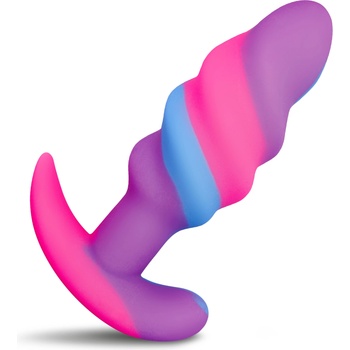 Creature Cocks Unicorn Swirl Silicone Butt Plug Small