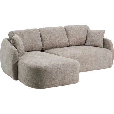 Kave Home Hnědošedá rozkládací pohovka Laira 246 cm, levá