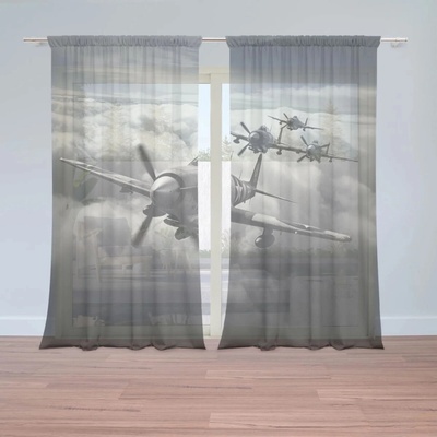 Sablio Záclony Stíhacie lietadlá: 2ks 150x250cm