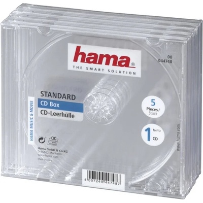 Hama Кутия за CD/DVD HAMA Jewel Case, 5бр (HAMA-44748)