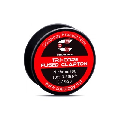 Coilology Odporový drát Tri-core Fused Clapton Ni80 3-26/36 3m