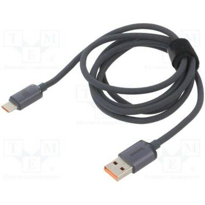 Baseus CAJY000401 USB 2.0, USB A vidlice, USB C vidlice, 1,2m, černý