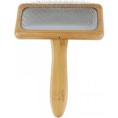 M-PETS BAMBOO Slicker Brush - Четка за фино разресване от 100% естествен бамбук, размер М - 9, 5 x 15, 5 см - Белгия 10119299