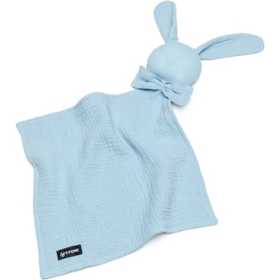 T-TOMI BIO Muslin Cuddle Cloth играчка за заспиване Blue 30x30 cm