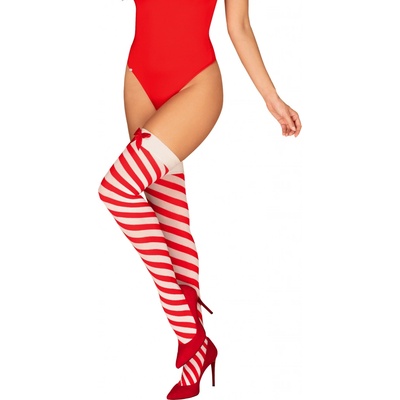 Vánoční punčochy Kissmas stockings - Obsessive červená – Zboží Dáma