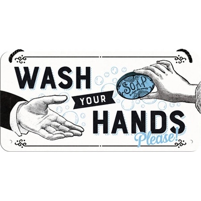 Nostalgic Art Plechová Ceduľa Wash Your Hands
