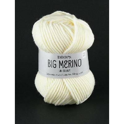 Příze DROPS Big Merino uni color 01 - smetanová