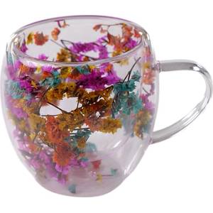 CupHup Стъклена термо чаша CupHup Passion Flower, Двойно дъно, Freesia (02-12)