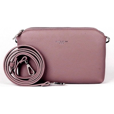 David Jones malá tříoddílová crossbody kabelka CM6905 starorůžová