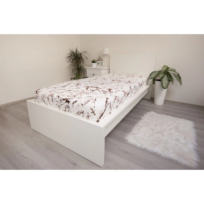 Jerry Fabrics Prostěradlo mikroplyš Mramor hnědý Polyester 90x200