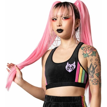 Image 1 of KILLSTAR спортен сутиен KILLSTAR - Groovy Velour - Черен - KSRA005001