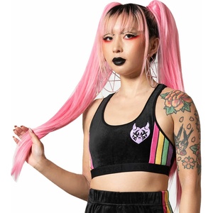 KILLSTAR спортен сутиен KILLSTAR - Groovy Velour - Черен - KSRA005001