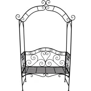 Garden Pleasure Черна метална градинска пейка Colima - Garden Pleasure (504663)
