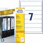 Avery Zweckform Desk BINDER LABELS A4 100 ARK. /OP. 192 x 38 MM WHITE, WHITE