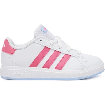 adidas dievčenská rekreačná obuv -Grand Court 2.0 Jr 2025 cloud white/pulse magenta/glow blue Biela