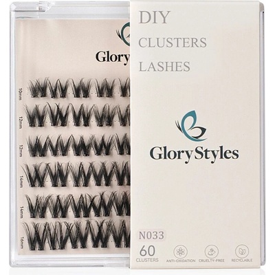 GloryStyles Samolepící segmentové řasy Invisible Band N033 dlouhé (10 - 16 mm)