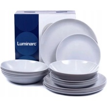 LUMINARC Jídelní servis pro 6 osob šedý Diwali 18 ks