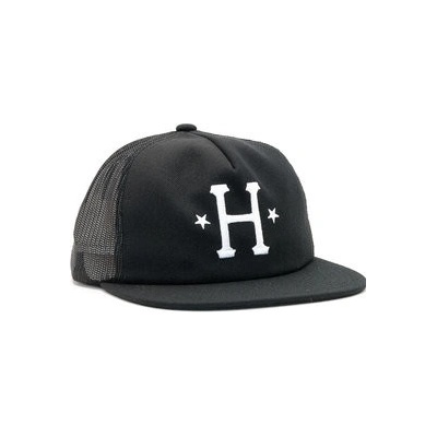 HUF Classic H Trucker Black Snapback černá bílá černá