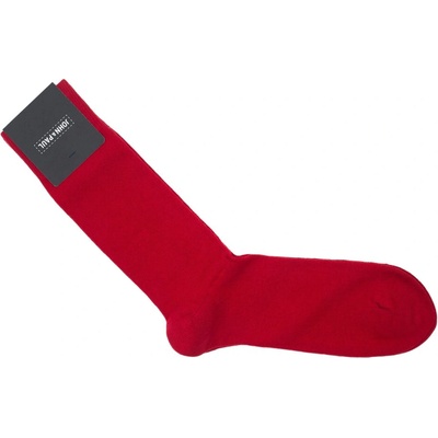 John & Paul Памучни чорапи John & Paul - червени - 39-45 (univerzální velikost)