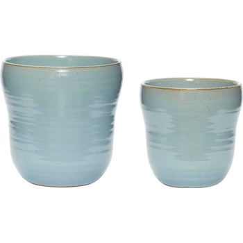 Hübsch Кашпи Hübsch керамика небесносини 2 бр (671303)