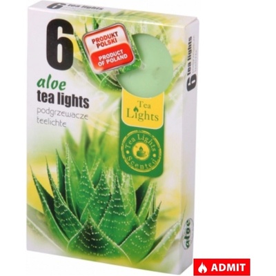 Admit Tea Lights Aloe 6 ks