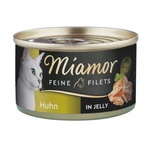 Miamor Feine Filets в желе - мокра котешка храна, пилешко, 100 г консерва