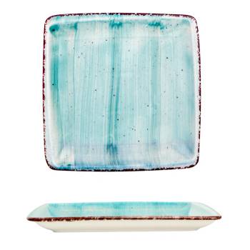 Image 1 of Gural Porselen - Turquoise Квадратна чиния 22x22cm. (NBNORD22X22DU50TM) (0180474)