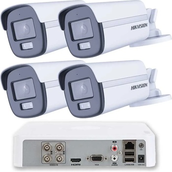 HIKVISION Професионален Комплект ZK41240W 4 Камери Hikvision 2MP Dual-Light Аудио 40m (ZK41240W)
