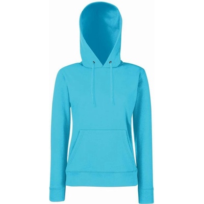 F.O.L. Classic Lady-Fit Hooded Sweat modrá Azure