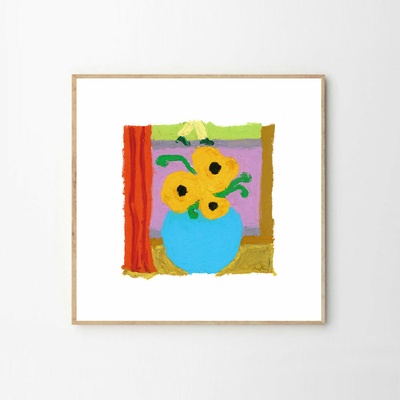 Moikka Plagát Vase in the window by Nina Flagstad Kvorning 70x70