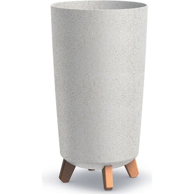 Prosperplast Vysoký kvetináč GRACIE TUBA SLIMECO biely, 23,9 cm